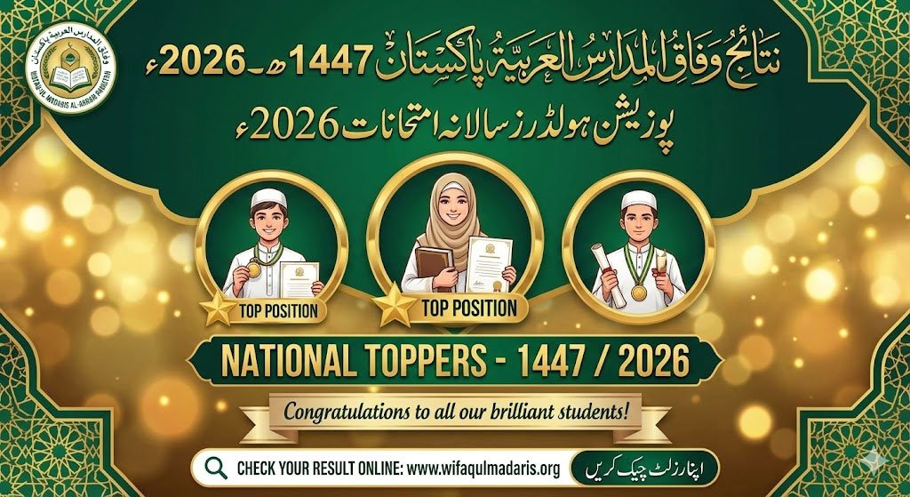 Wifaq ul Madaris Position Holders 2026 - Top 3 Merit List