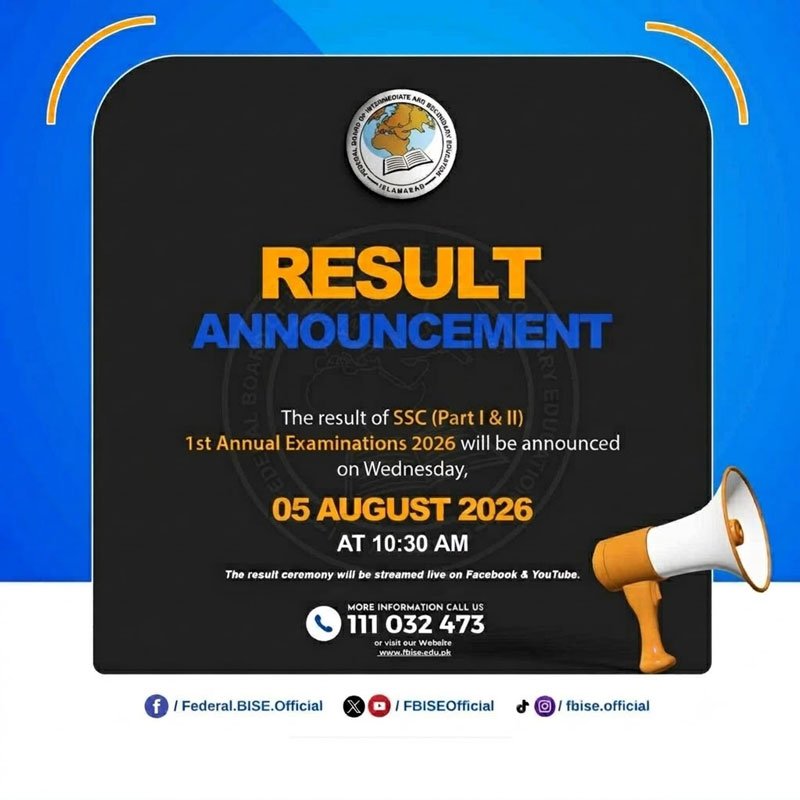 Federal Board 10th Class Result 2026 Date